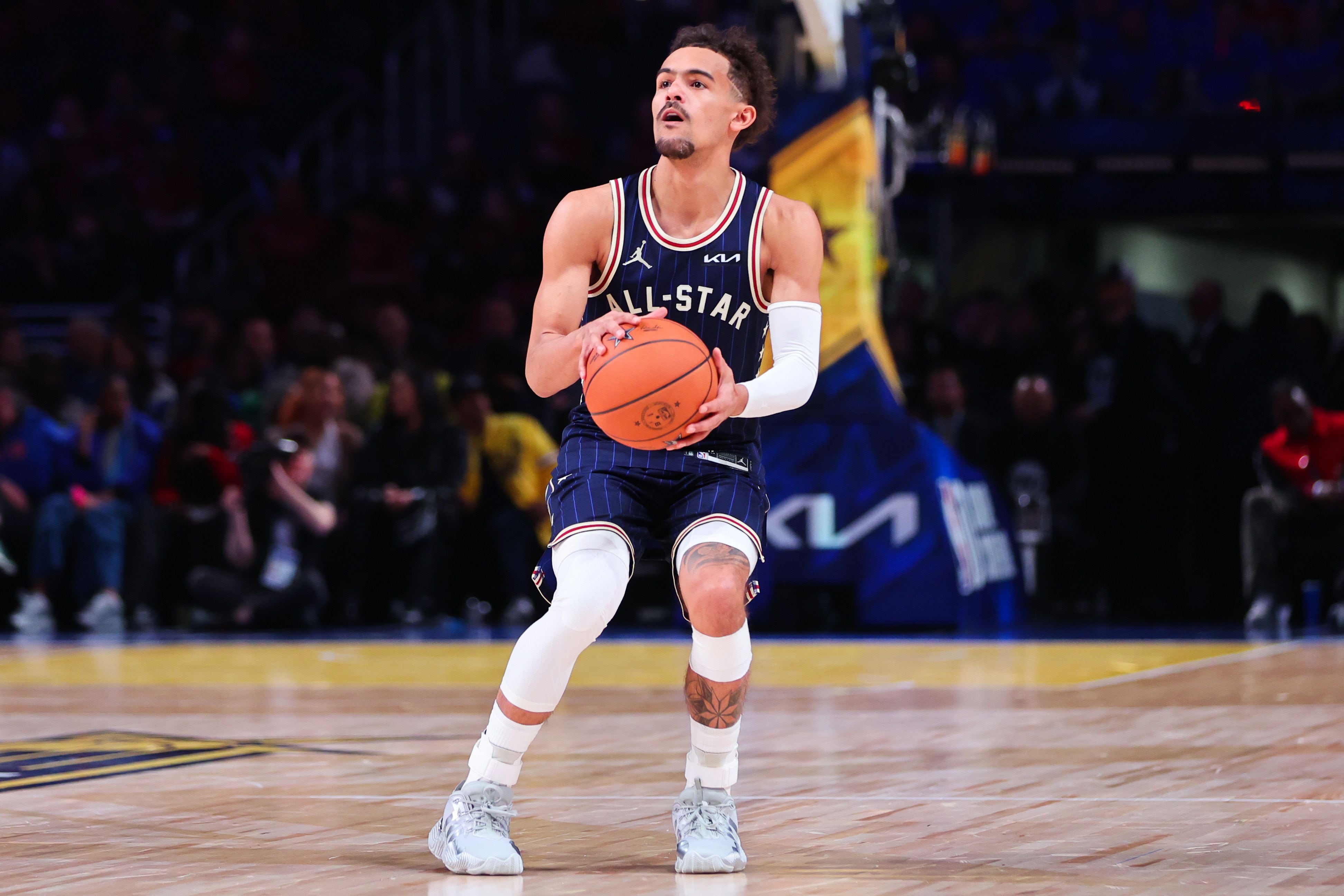 Trae Young, durante o All-Star Weekend (Foto: WSB-TV)