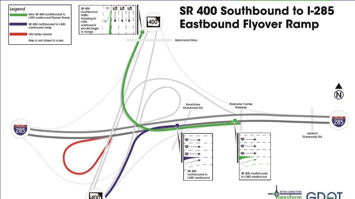 New flyover ramp at Ga. 400-285 interchange opens
