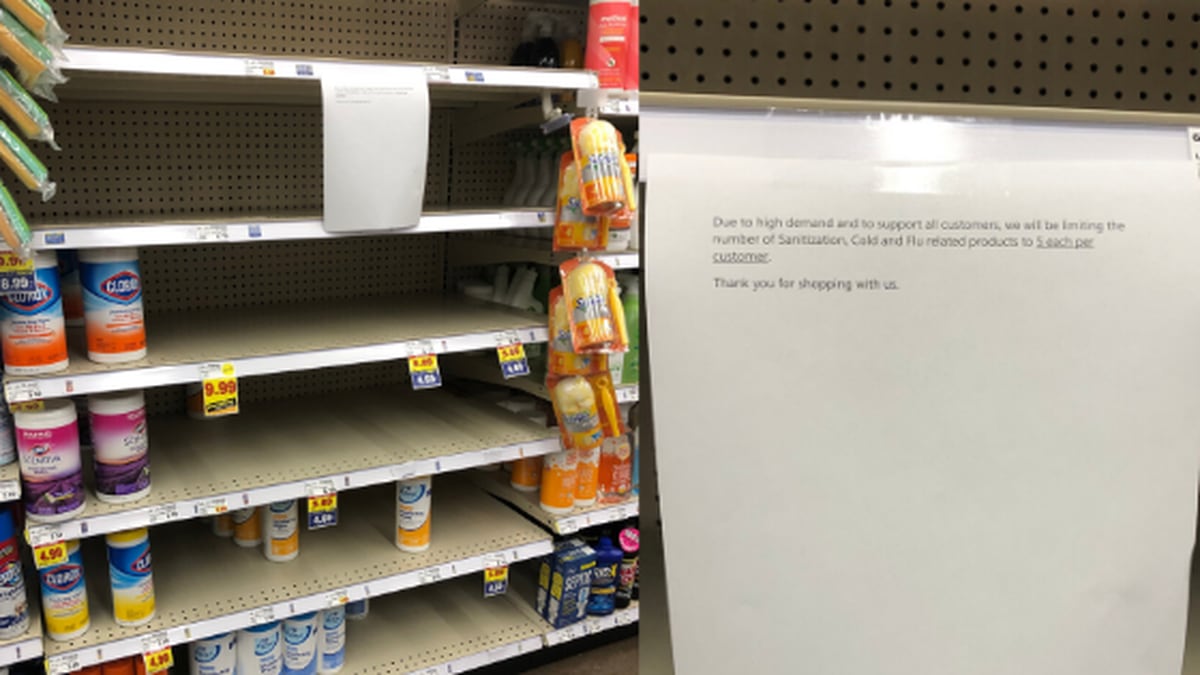 Kroger limiting amount of hand sanitizer, cold and flu medications