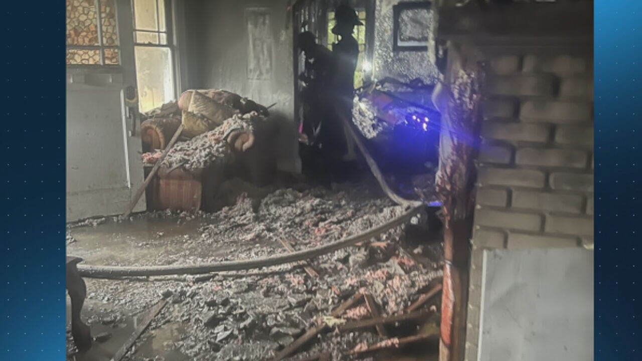 Family escapes after lightning strike sparks house fire, destroying home and school supplies