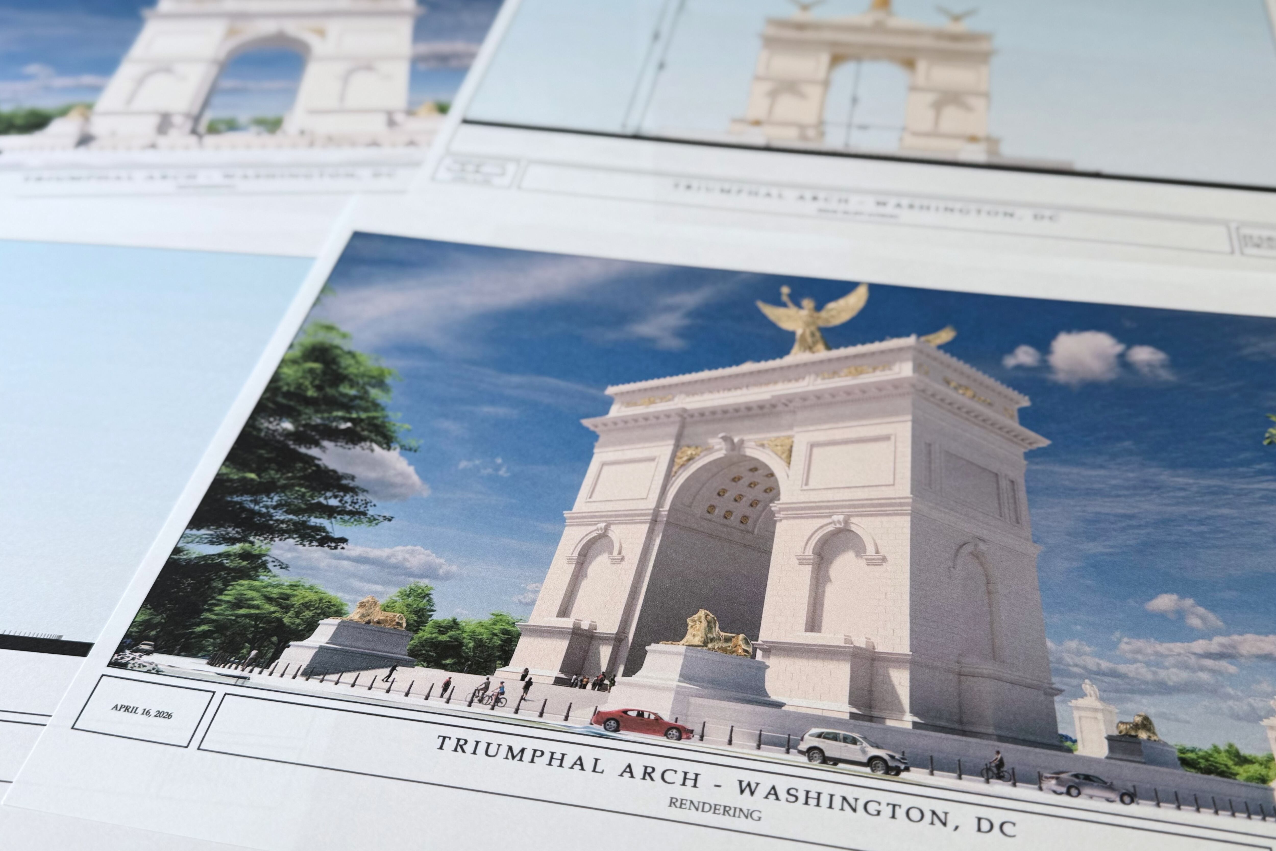 Trump's DC arch includes golden-winged figure، eagles، lions and more - WSB-TV Channel 2 - Atlanta