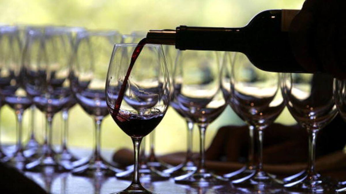 Red wine flows from kitchen faucets in northern Italian town